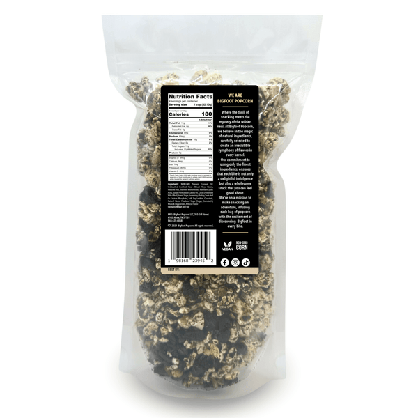 Bigfoot Popcorn - Cookies and Cream Gourmet Popcorn - Bawston & Tucker - 