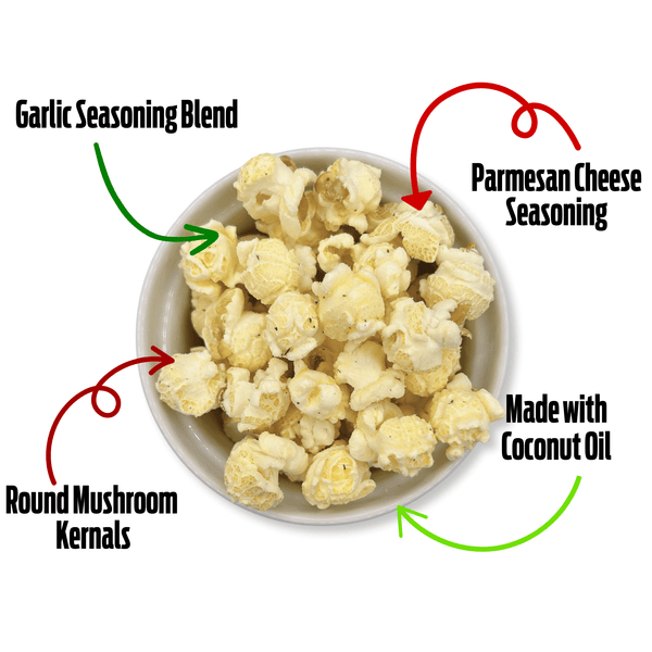 Bigfoot Popcorn - Garlic Parmesan Gourmet Popcorn - Bawston & Tucker - 