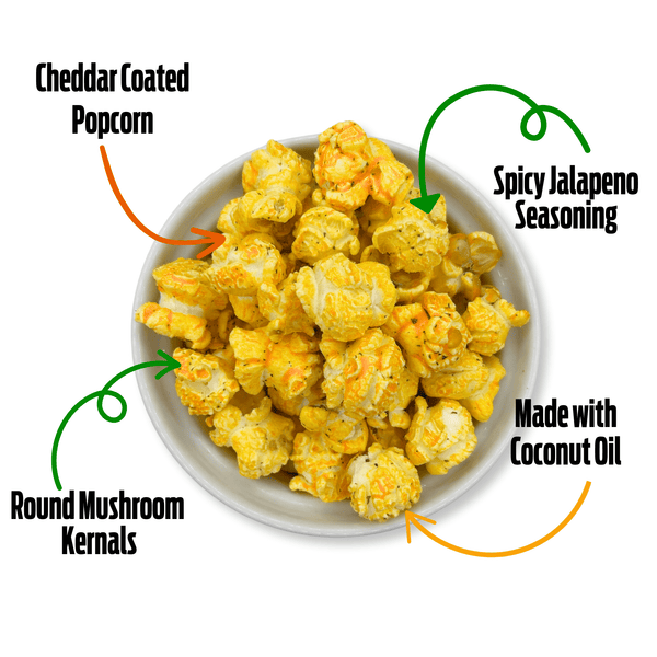 Bigfoot Popcorn - Jalapeño Cheddar Spicy Gourmet Popcorn - Bawston & Tucker - 