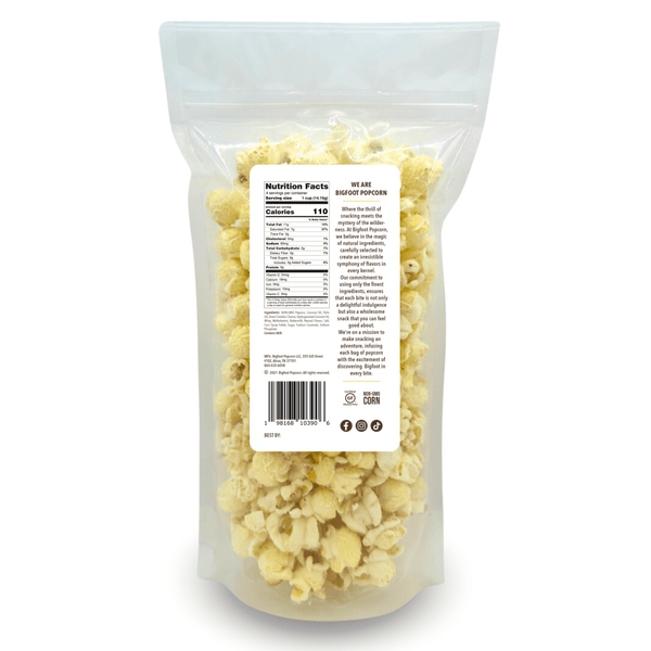 Bigfoot Popcorn - White Cheddar Gourmet Popcorn - Bawston & Tucker - 