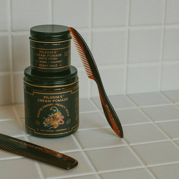 Brooklyn Grooming - Plastic Free Mustache Comb - Bawston & Tucker - 