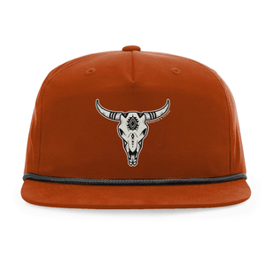 Bull Skull Umpqua Snapback Cap with Rope - Bawston & Tucker - 