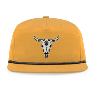 Bull Skull Umpqua Snapback Cap with Rope - Bawston & Tucker - 