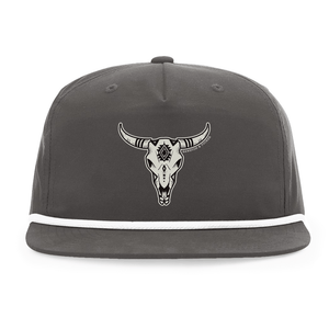 Bull Skull Umpqua Snapback Cap with Rope - Bawston & Tucker - 