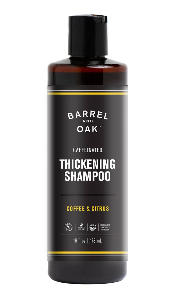 Caffeinated Thickening Shampoo - Coffee & Citrus 16 oz - Barrel & Oak - Bawston & Tucker - 