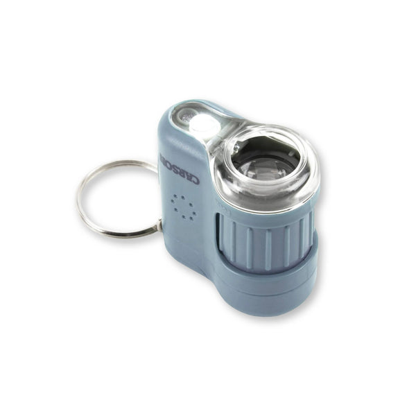 Carson - Mini LED Keychain Microscope (Blue), STEM Educational Tool - Bawston & Tucker - 