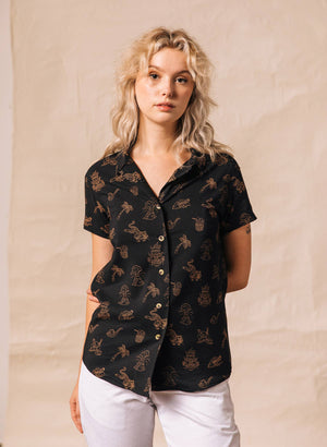 Pyknic - Spicy Noods Casual Button Down Shirt UNISEX