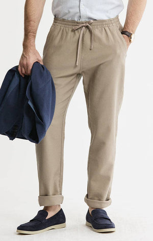 Cotton Twill Drawstring Pants - JACHS NY - Bawston & Tucker -