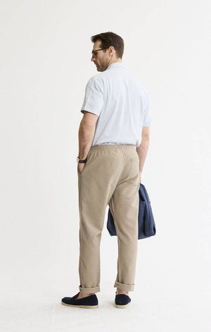 Cotton Twill Drawstring Pants - JACHS NY - Bawston & Tucker -