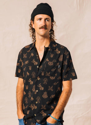 Pyknic - Spicy Noods Casual Button Down Shirt UNISEX