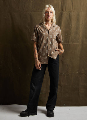 Pyknic - Desert Donuts Casual Button Up Shirt Men Women Western