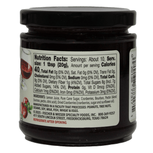Fischer & Wieser - Bourbon Cranberry Preserves - SEASONAL - Bawston & Tucker - 