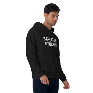 Flagship Logo - Unisex Eco Raglan Hoodie - Bawston & Tucker - 