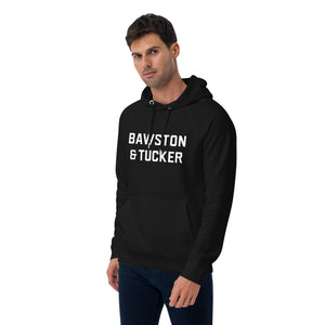 Flagship Logo - Unisex Eco Raglan Hoodie - Bawston & Tucker - 
