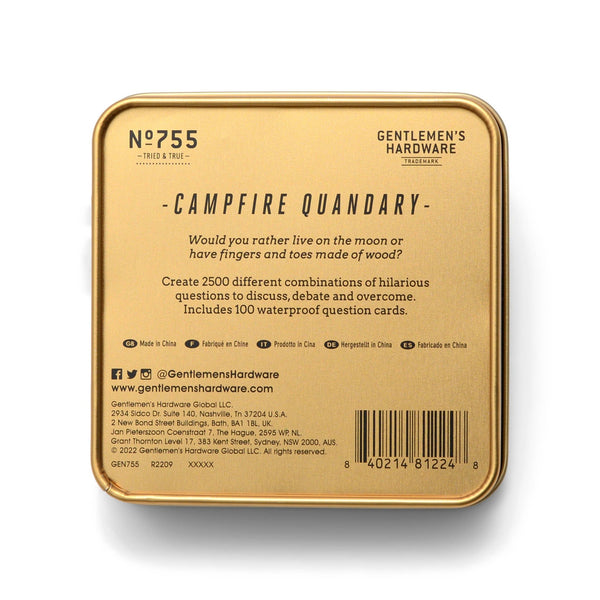 Gentlemen's Hardware - Campfire Quandary Card Game - Bawston & Tucker - 