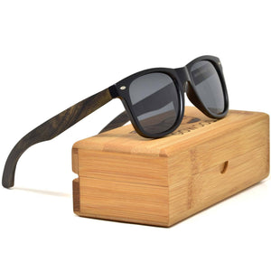GOWOOD - Ebony Wood Sunglasses with Black Polarized Lenses - Bawston & Tucker - 