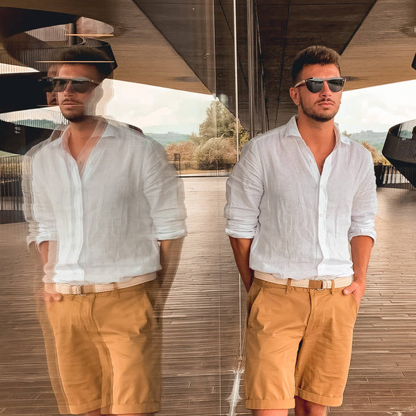 GOWOOD - Round Bamboo Wood Sunglasses with Black Polarized Lenses - Bawston & Tucker - 