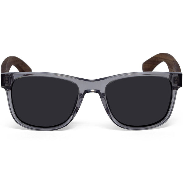 GOWOOD - Walnut Sunglasses Transparent Frame Black Polarized Lenses - Bawston & Tucker - 