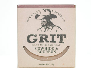 GRIT Soap Supply - Cowhide & Bourbon Goat Milk Bar Soap - Bawston & Tucker - 