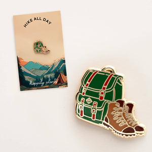 Happily Plants - Adventure Hiking Boot Pin Outdoors Camping & Wildernes Gifts - Bawston & Tucker - 