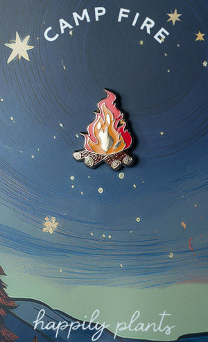 Happily Plants - Campfire Pin – Outdoors & Camping Gifts - Bawston & Tucker - 