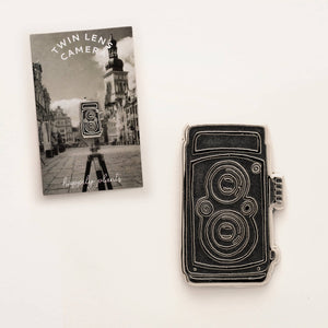 Happily Plants - Vintage Camera Pin, Twin Lens Reflex Camera Film Photography - Bawston & Tucker - 