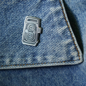 Happily Plants - Vintage Camera Pin, Twin Lens Reflex Camera Film Photography - Bawston & Tucker - 