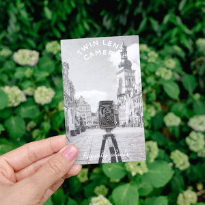 Happily Plants - Vintage Camera Pin, Twin Lens Reflex Camera Film Photography - Bawston & Tucker - 
