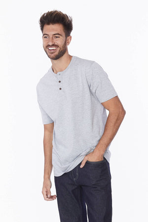 Hawk's Bay - Men's Henley Short Sleeve Cotton T-Shirt - Bawston & Tucker - 