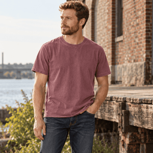Heavyweight Garment-Dye Soft Tee - Bawston & Tucker -