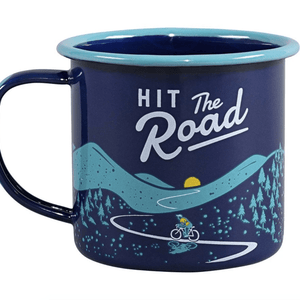 Hit the Road Enamel Mug - 11 oz - B&T Home Goods - Bawston & Tucker - Mugs