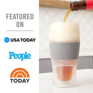HOST - Beer FREEZE™ Cooling Cup Insulated w/ Cooling Gel - Gray - Bawston & Tucker - 