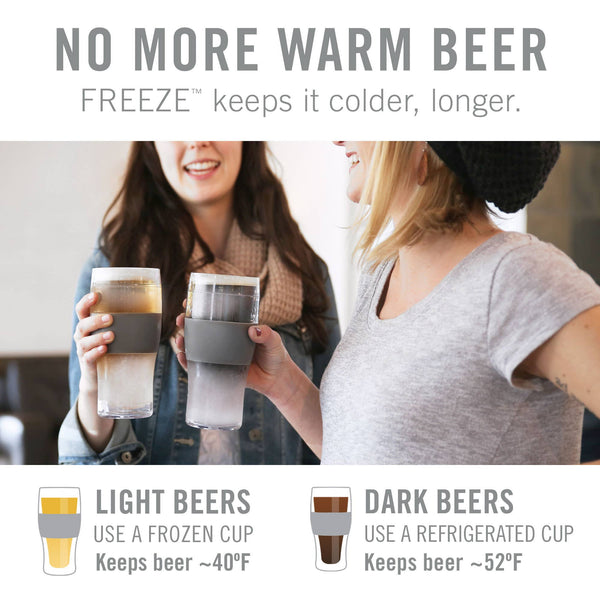 HOST - Beer FREEZE™ Cooling Cup Insulated w/ Cooling Gel - Gray - Bawston & Tucker - 