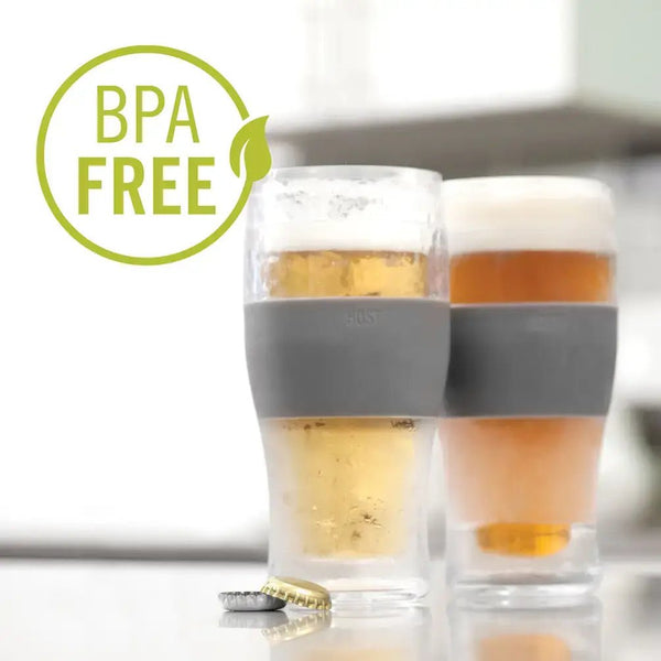 HOST - Beer FREEZE™ Cooling Cup Insulated w/ Cooling Gel - Gray - Bawston & Tucker - 