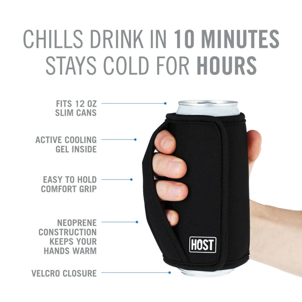 HOST - Insta - Chill Cooling Sleeve - Slim & Standard Cans - Set of 2 - Bawston & Tucker - 