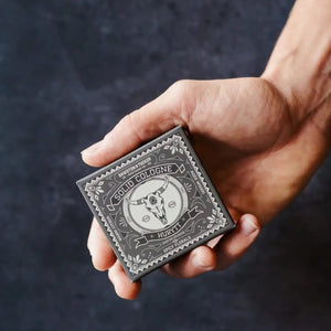 Hurytt Solid Cologne – Bergamot, Lavender & Oakmoss - 0.35 oz Liner + Vessel - Bawston & Tucker - Solid Cologne