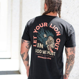 In God We Must - Brandon Lake "Let Your Lion Out" Tee - Bawston & Tucker - 