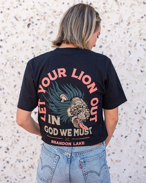 In God We Must - Brandon Lake "Let Your Lion Out" Tee - Bawston & Tucker - 