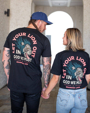 In God We Must - Brandon Lake "Let Your Lion Out" Tee - Bawston & Tucker - 
