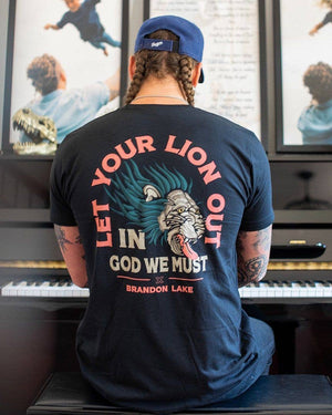 In God We Must - Brandon Lake "Let Your Lion Out" Tee - Bawston & Tucker - 