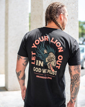 In God We Must - Brandon Lake "Let Your Lion Out" Tee - Bawston & Tucker - 