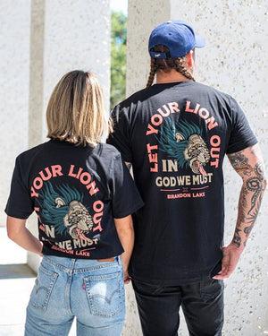 In God We Must - Brandon Lake "Let Your Lion Out" Tee - Bawston & Tucker - 