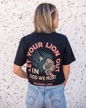 In God We Must - Brandon Lake "Let Your Lion Out" Tee - Bawston & Tucker - 
