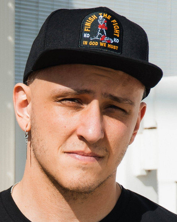 In God We Must - "Finish The Fight" Black Snapback Hat - Bawston & Tucker - 