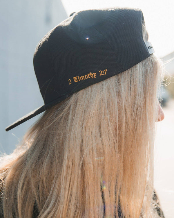 In God We Must - "Finish The Fight" Black Snapback Hat - Bawston & Tucker - 