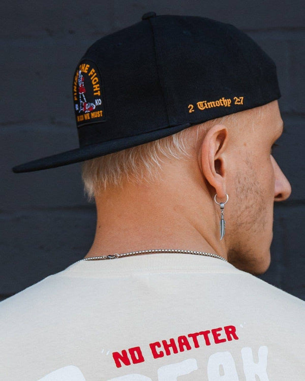 In God We Must - "Finish The Fight" Black Snapback Hat - Bawston & Tucker - 