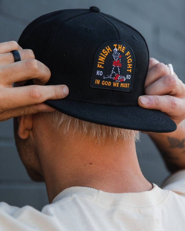 In God We Must - "Finish The Fight" Black Snapback Hat - Bawston & Tucker - 