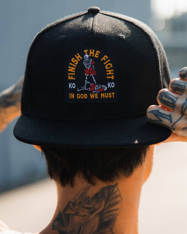 In God We Must - "Finish The Fight" Black Snapback Hat - Bawston & Tucker - 
