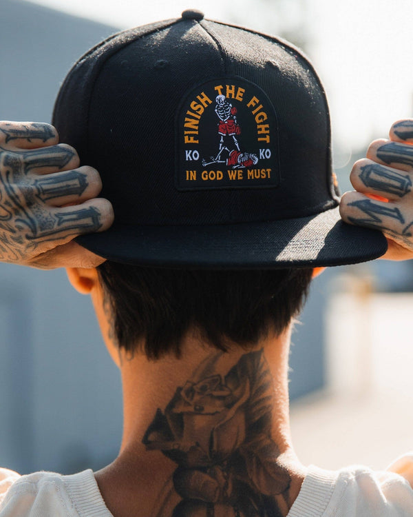 In God We Must - "Finish The Fight" Black Snapback Hat - Bawston & Tucker - 