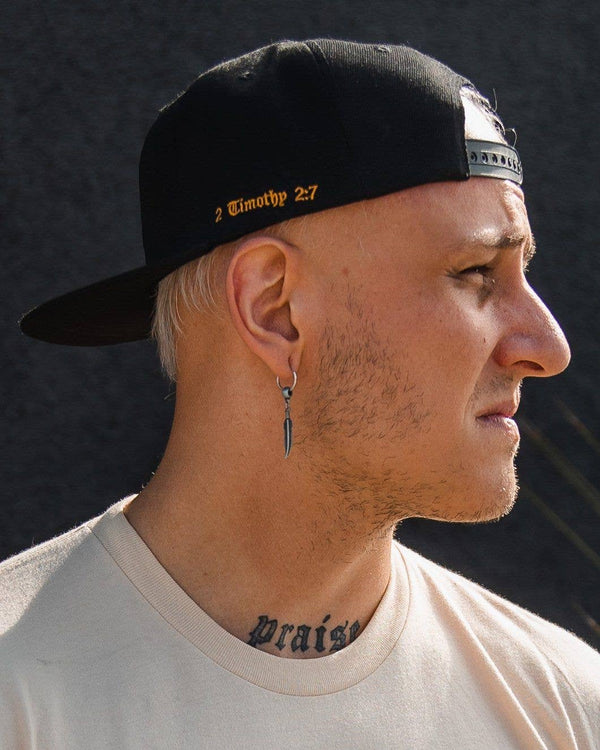 In God We Must - "Finish The Fight" Black Snapback Hat - Bawston & Tucker - 